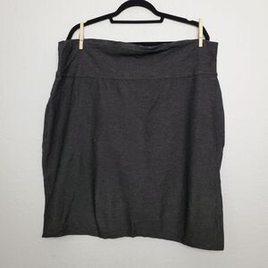 Eileen Fisher Womens Pull On‎ Mini Skirt Size XL Stretch Gray Bodycon Straight